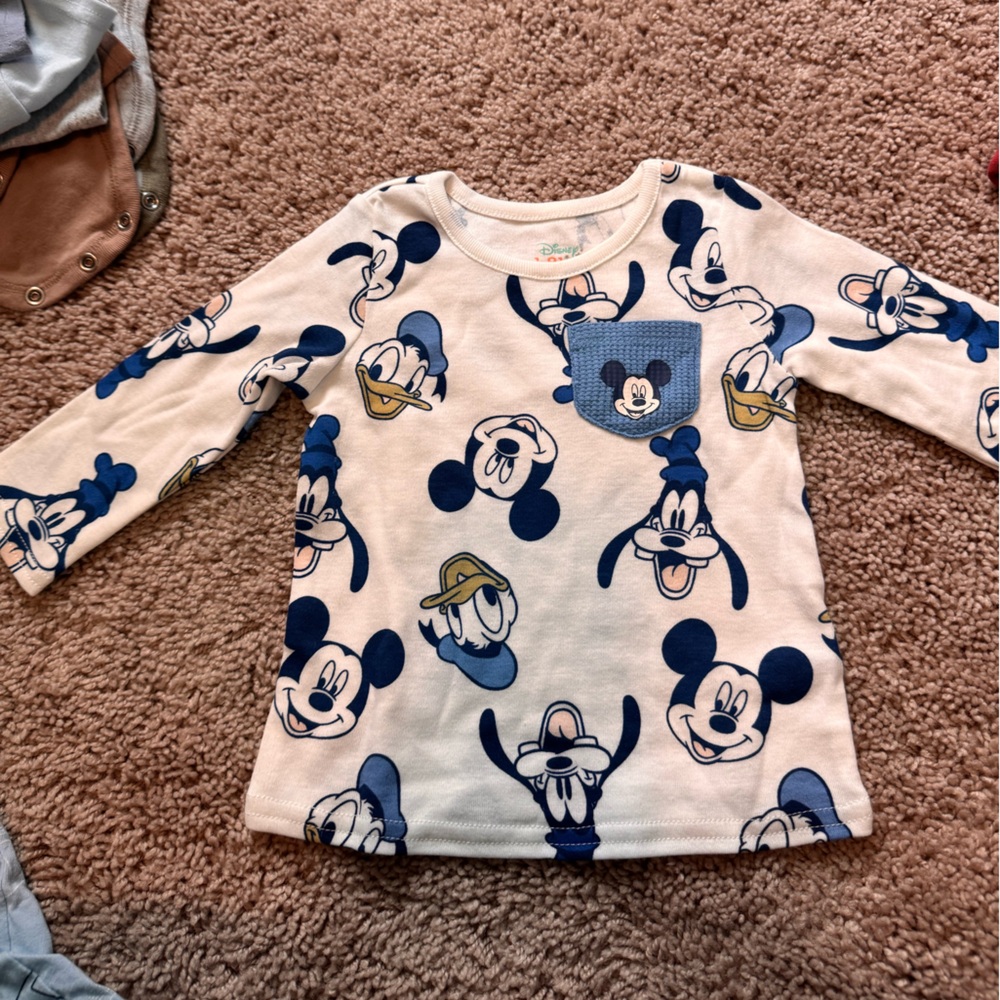 Disney Blue and Cream Character Top